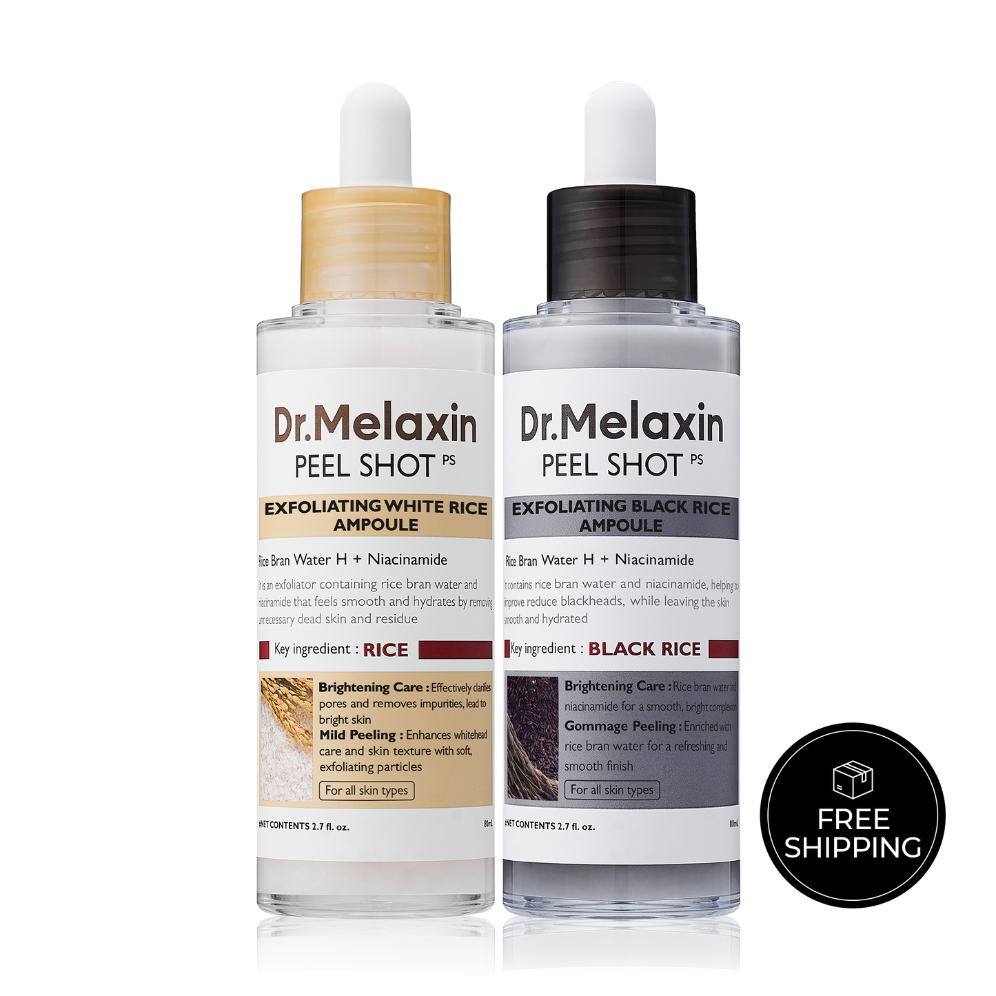 Basicxl | Peel Shot Glow – En lysende ansigtsserie med risekstrakter