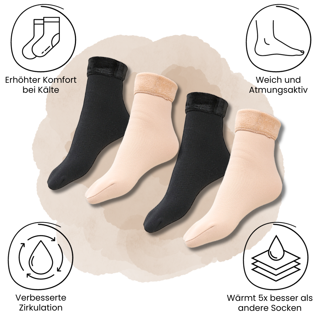 Basicxl | Sæt med 4 par Comfysocks – varme termiske strømper til både mænd og kvinder