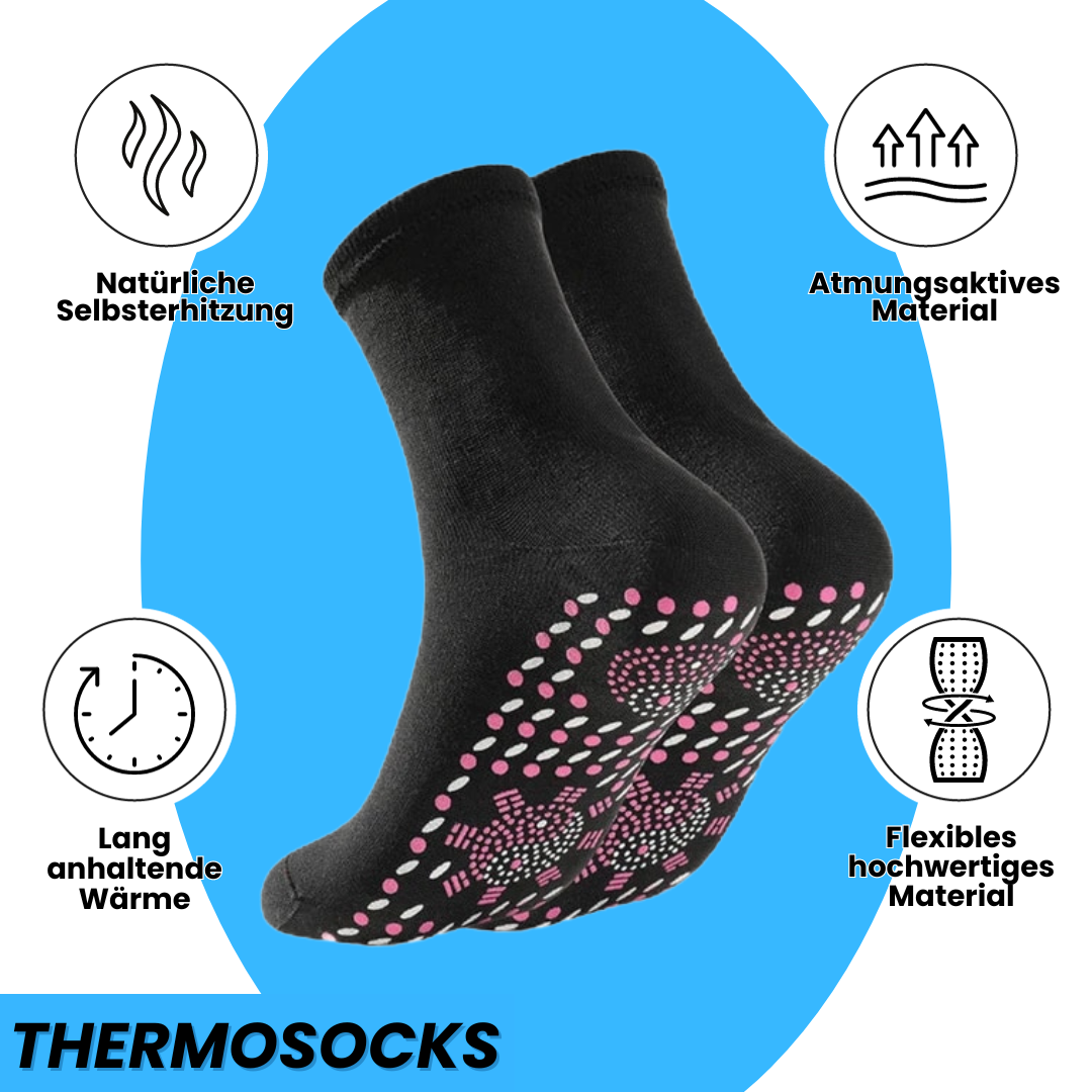 Basicxl | Sæt med 4 par Thermosocks – bløde, selvopvarmende termosokker