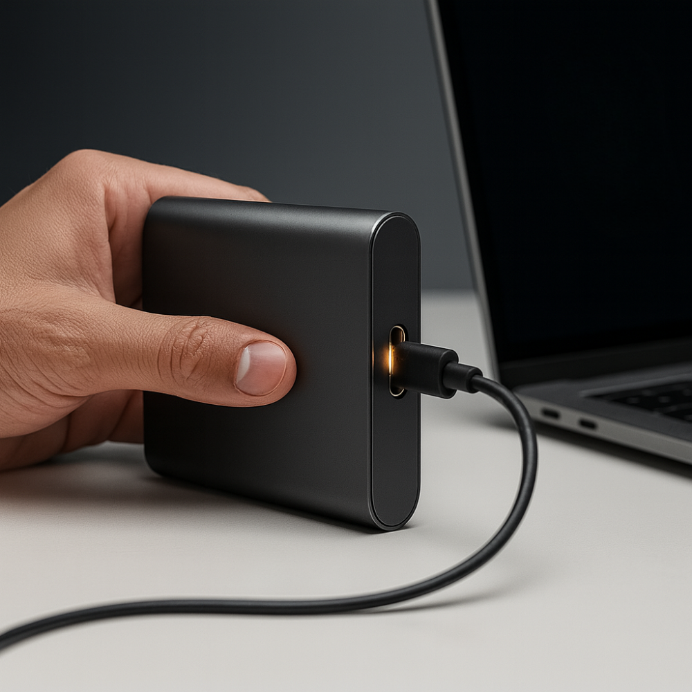 Basicxl | Bærbar ekstern SSD med USB-C – Ultrahurtig SSD