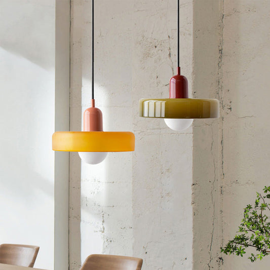 Basicxl | Bauhaus-pendel i farvet glas – design