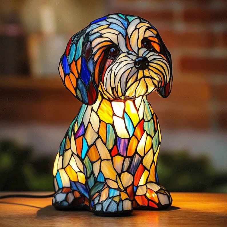 BasicXL | Ledsen DogLamp – Moderne kunstnerisk plettet hunde ambient lampe