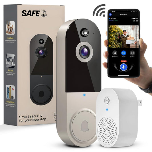 Basicxl | Trådløs videodørtelefon med AI-bevægelsesdetektering og lyd
