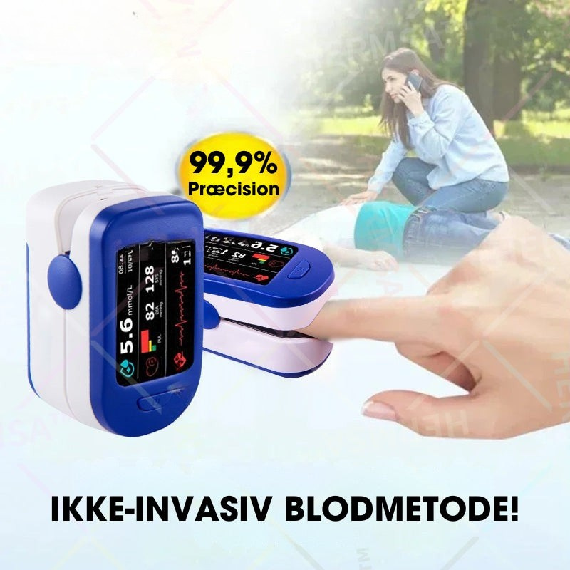 BasicXL | Finger Pulsoximeter – Blodilt & Pulsmåler (Ikke-invasiv & Hurtig Måling)