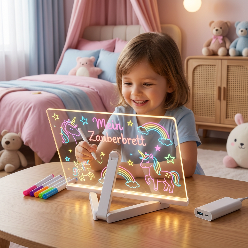 Basicxl | LED-lysstavle til børn – tavle til kreativ tegning
