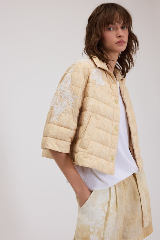 BASICXL CROPPED DUNJAKKE MED BRODERI