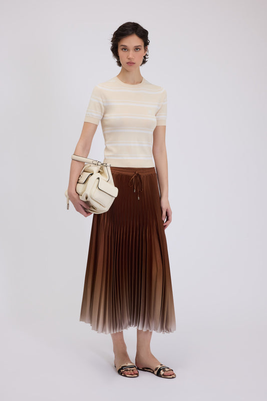 BASICXL MIDI SATIN NEDERDEL MED TROPISK PRINT