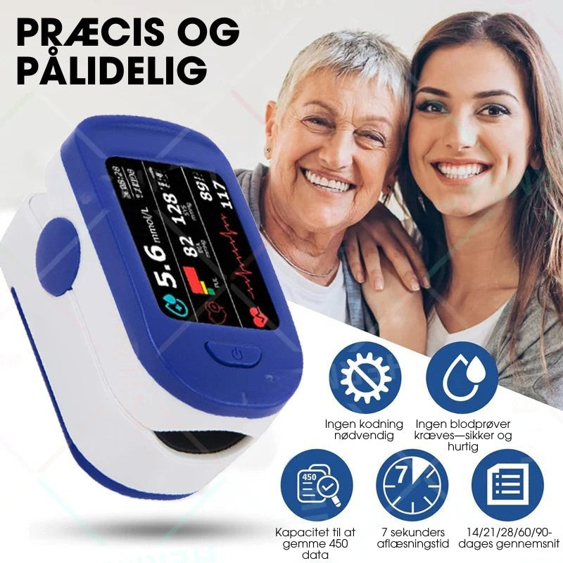BasicXL | Finger Pulsoximeter – Blodilt & Pulsmåler (Ikke-invasiv & Hurtig Måling)