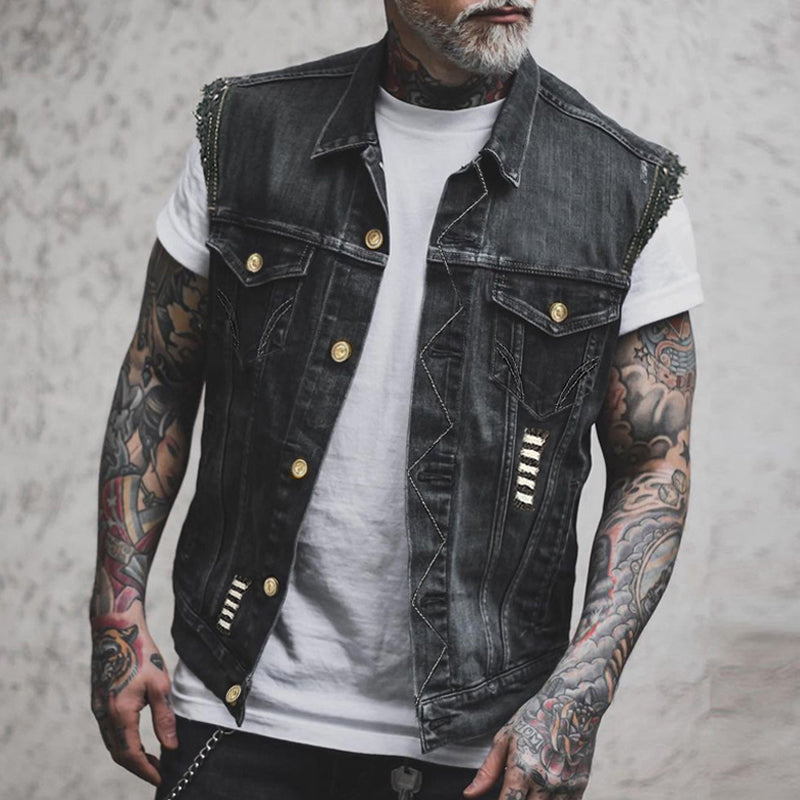 Basicxl | Denimvest til mænd i afslappet og moderne stil