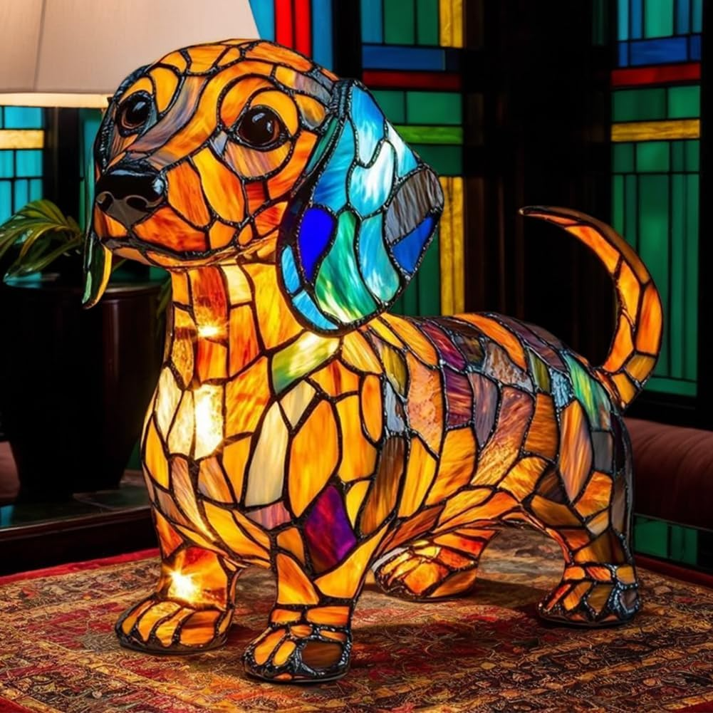 BasicXL | Ledsen DogLamp – Moderne kunstnerisk plettet hunde ambient lampe