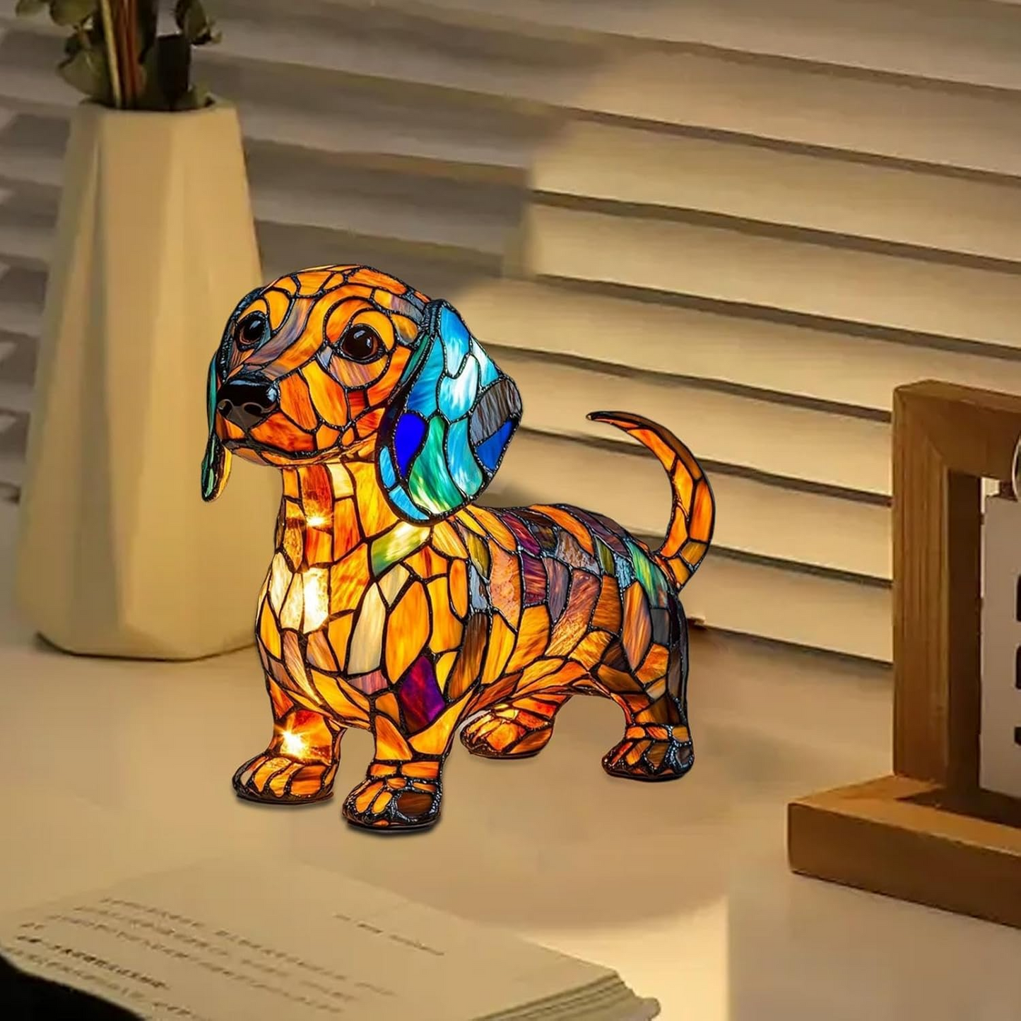 BasicXL | Ledsen DogLamp – Moderne kunstnerisk plettet hunde ambient lampe