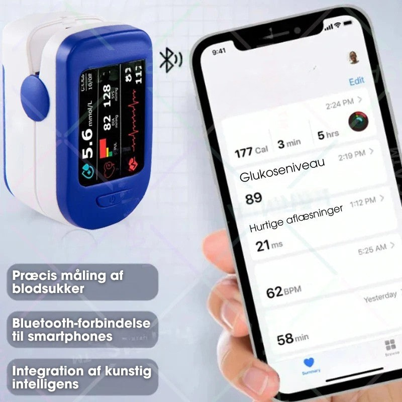 BasicXL | Finger Pulsoximeter – Blodilt & Pulsmåler (Ikke-invasiv & Hurtig Måling)