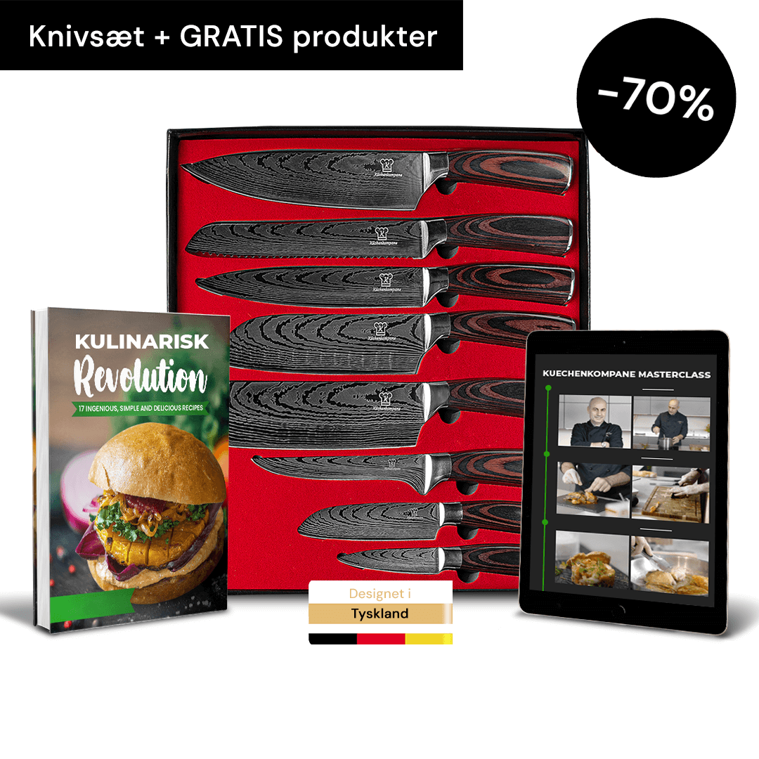 Basicxl | Premium Knivsæt (+ GRATIS Kogekursus & Kogebog PDF)