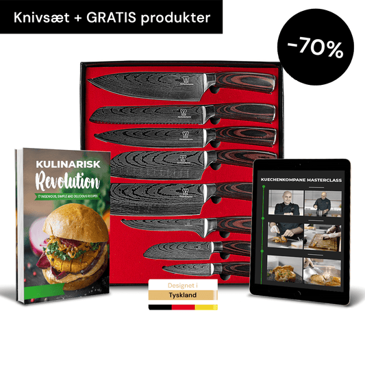 Basicxl | Premium Knivsæt (+ GRATIS Kogekursus & Kogebog PDF)