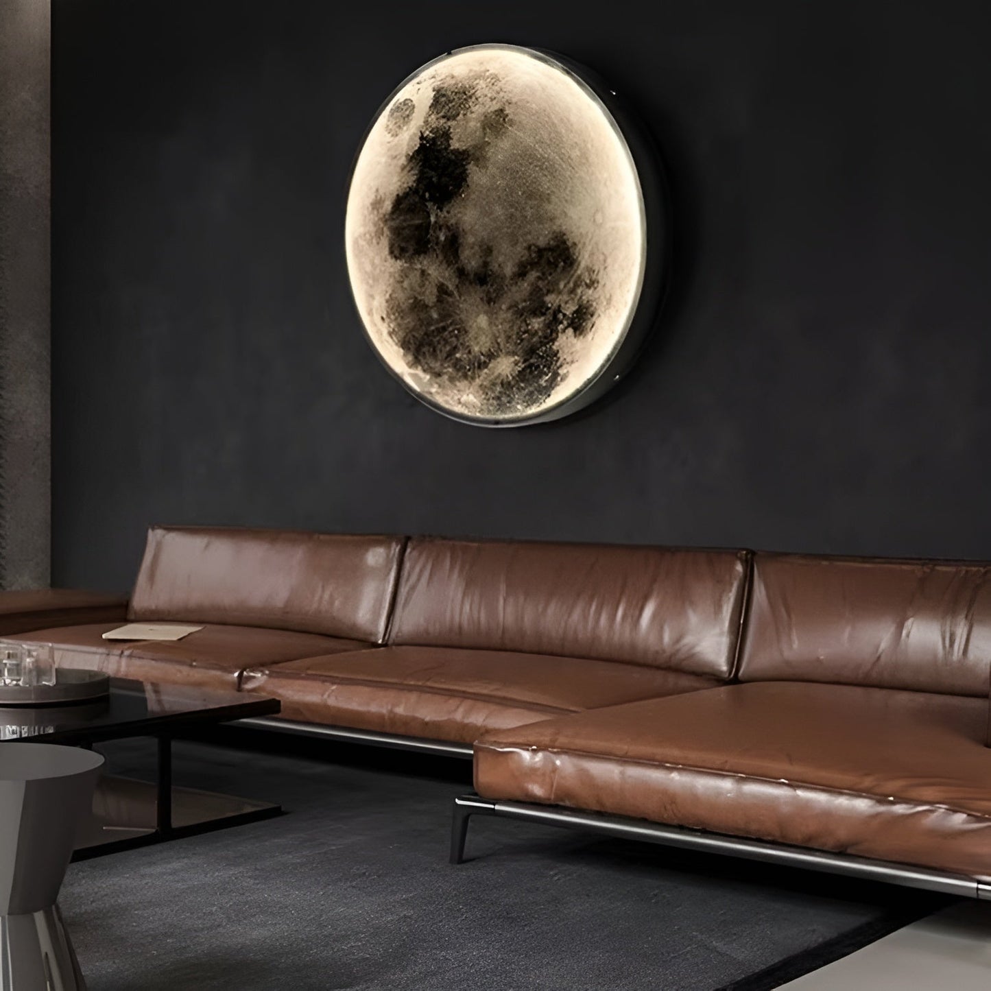 Basicxl | Ledsen GlowingMoon: 3D Glødende Måne Nat Lys Hjem Dekoration