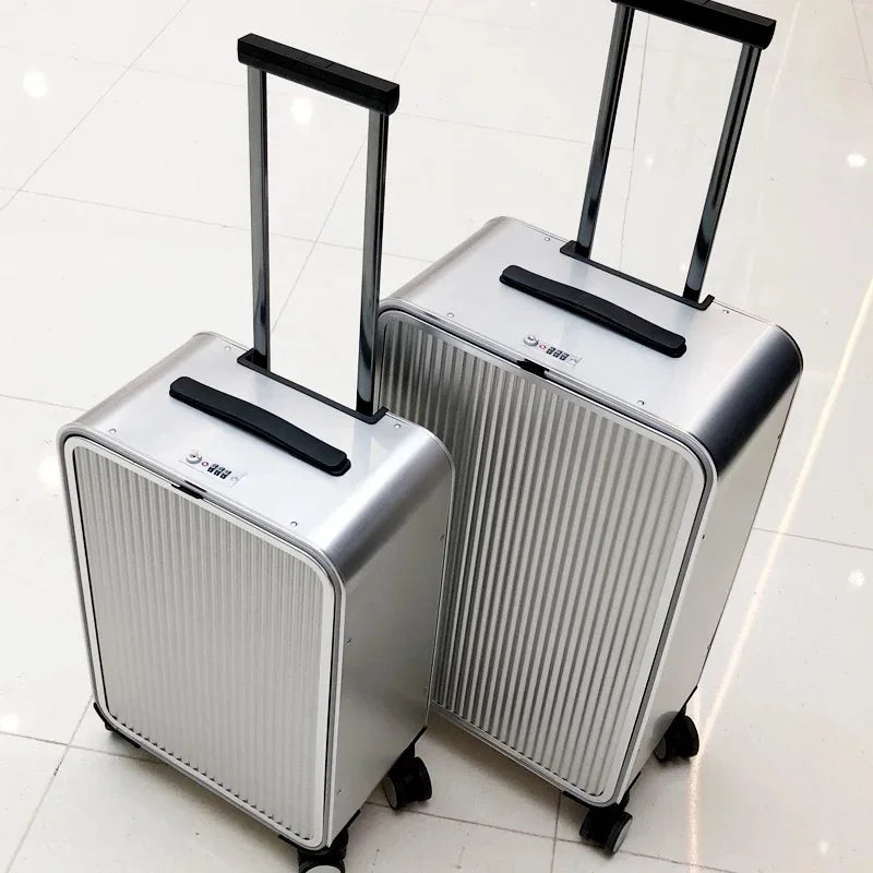 Basicxl | Valparaíso – Luksus-trolley i 100 % aluminium med hård kuffert