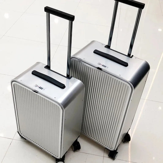 Basicxl | Valparaíso – Luksus-trolley i 100 % aluminium med hård kuffert