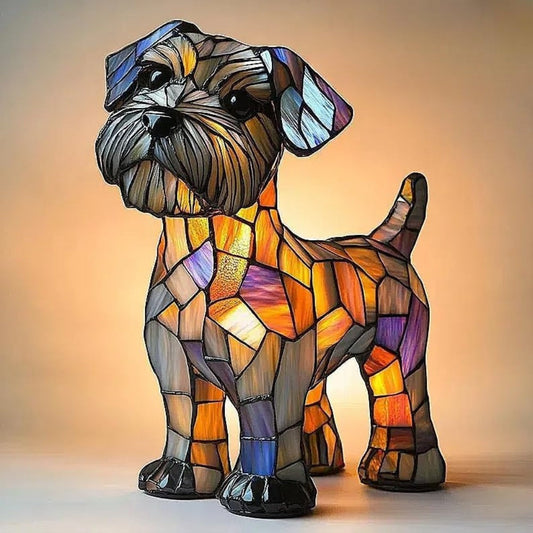 Basicxl | Fido Terrier-lampe – Solcelledrevet LED-lampe til udendørs brug og haven