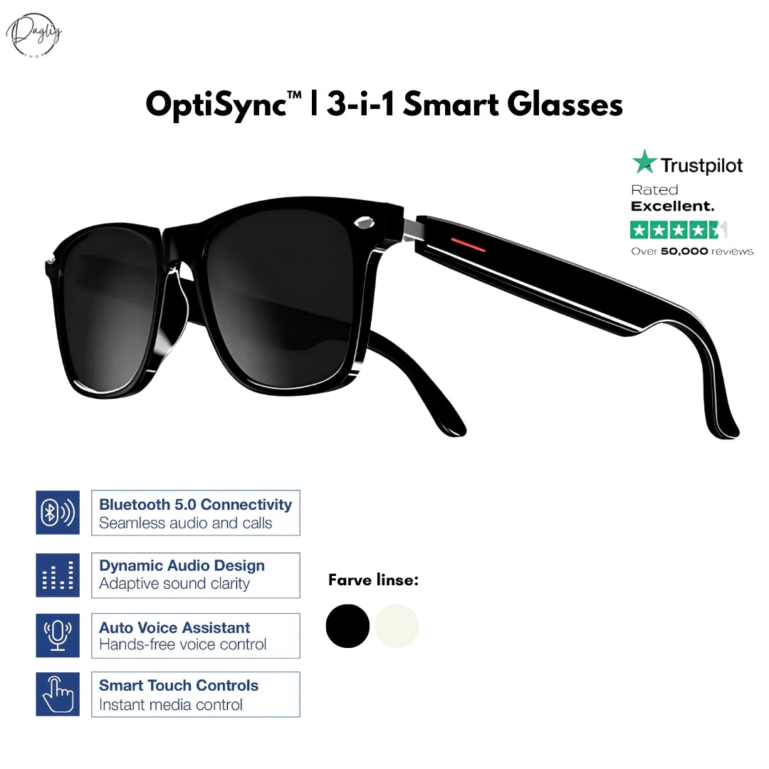 Basicxl | 3-i-1 Smart Glasses - beskytter dine øjne og holder dig forbundet