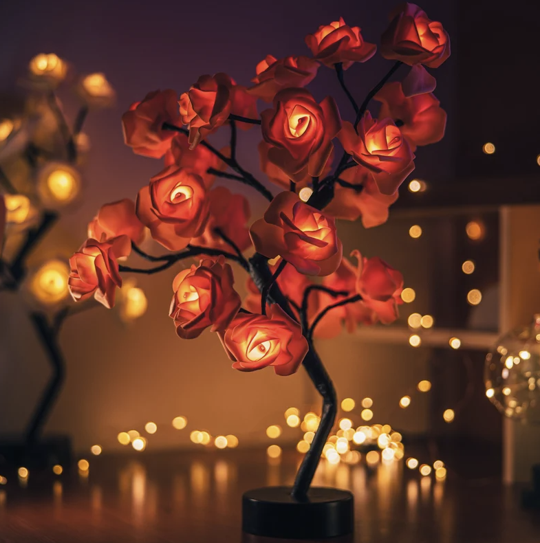 Basicxl | Leddi Rose - Forever Rose Blomst Lampe