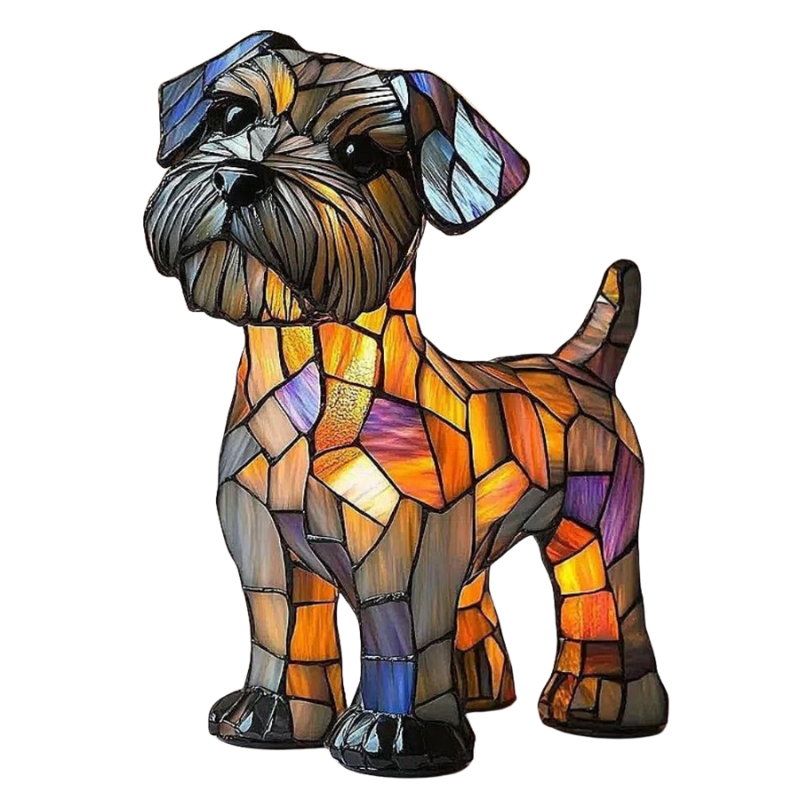 Basicxl | Fido Terrier-lampe – Solcelledrevet LED-lampe til udendørs brug og haven
