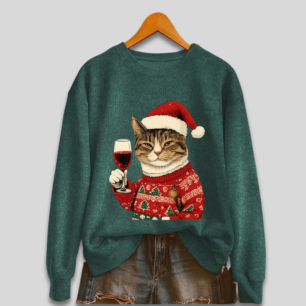 Basicxl | Jule-sweater til kvinder – sjov, grim julesweater med kat