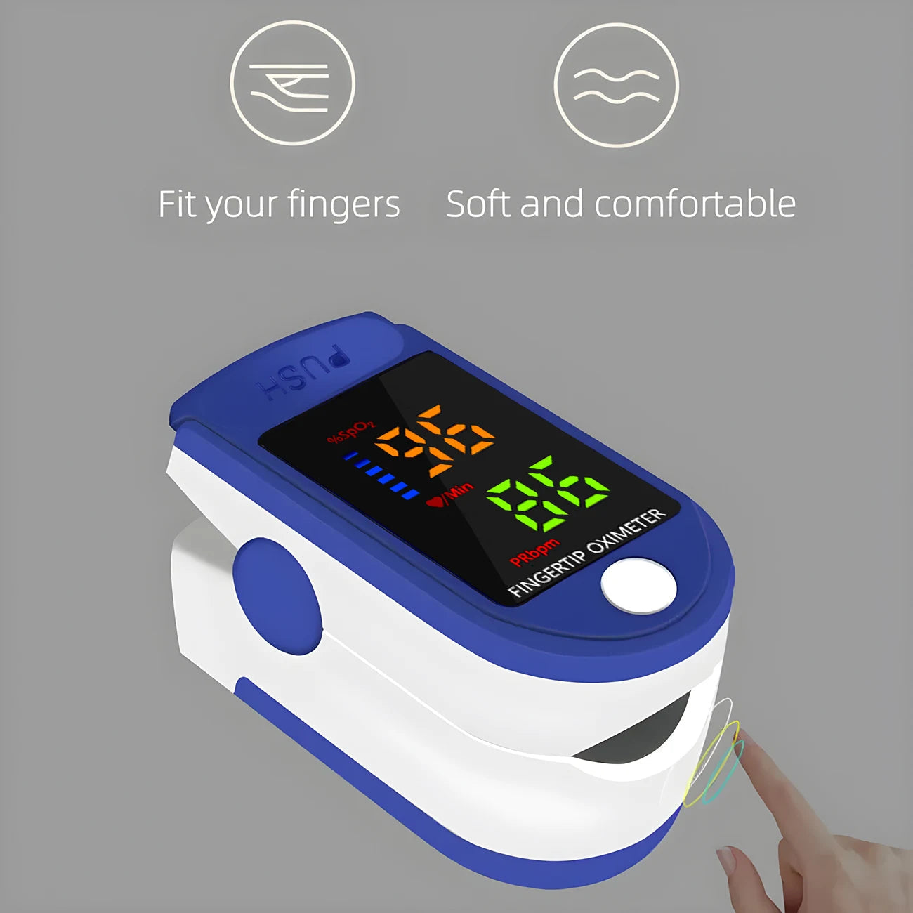 BasicXL | Finger Pulsoximeter – Blodilt & Pulsmåler (Ikke-invasiv & Hurtig Måling)
