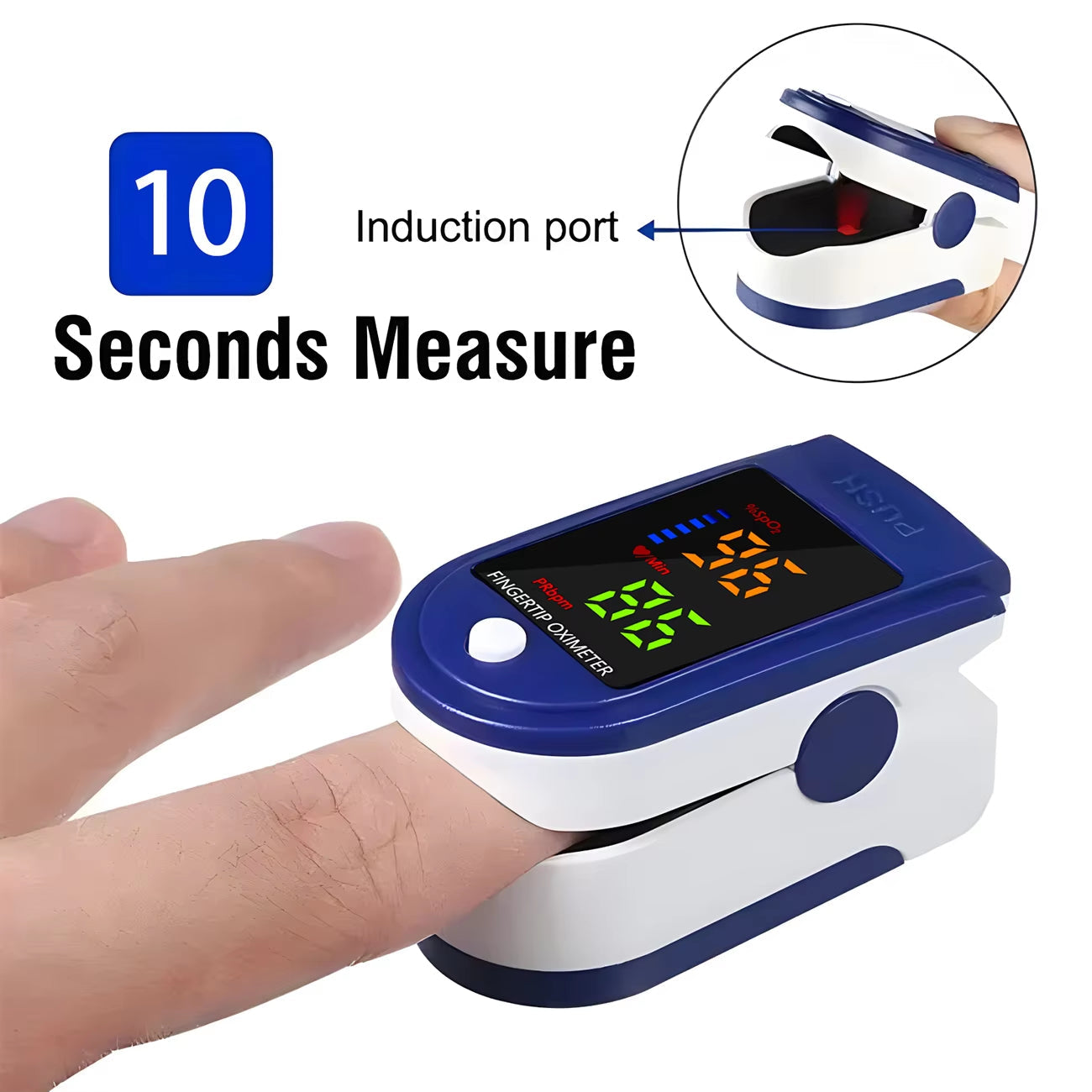 BasicXL | Finger Pulsoximeter – Blodilt & Pulsmåler (Ikke-invasiv & Hurtig Måling)