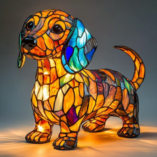 BasicXL | Ledsen DogLamp – Moderne kunstnerisk plettet hunde ambient lampe