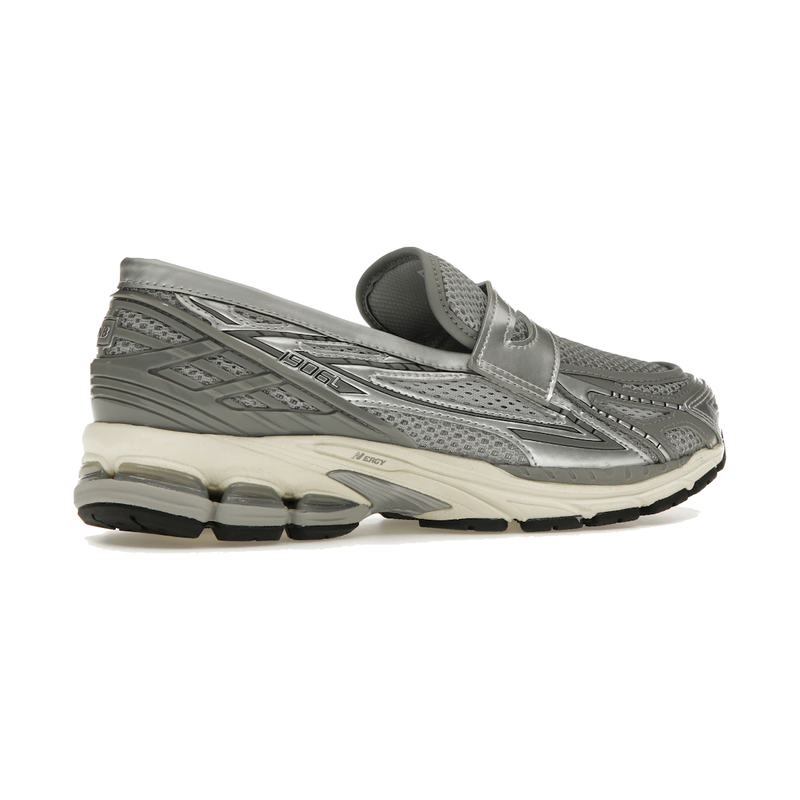 1906L Metallic Silver Loafer Sneaker – Metallisk Sølv & Shadow Grey (Unisex)